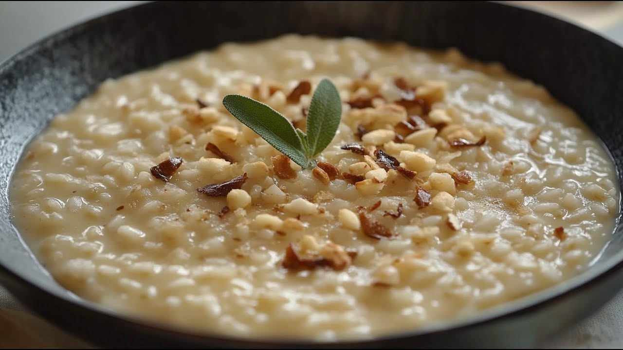 Kermainen risotto linssillä – edullinen resepti, jossa käytetään palkokasveja omaperäisellä tavalla.